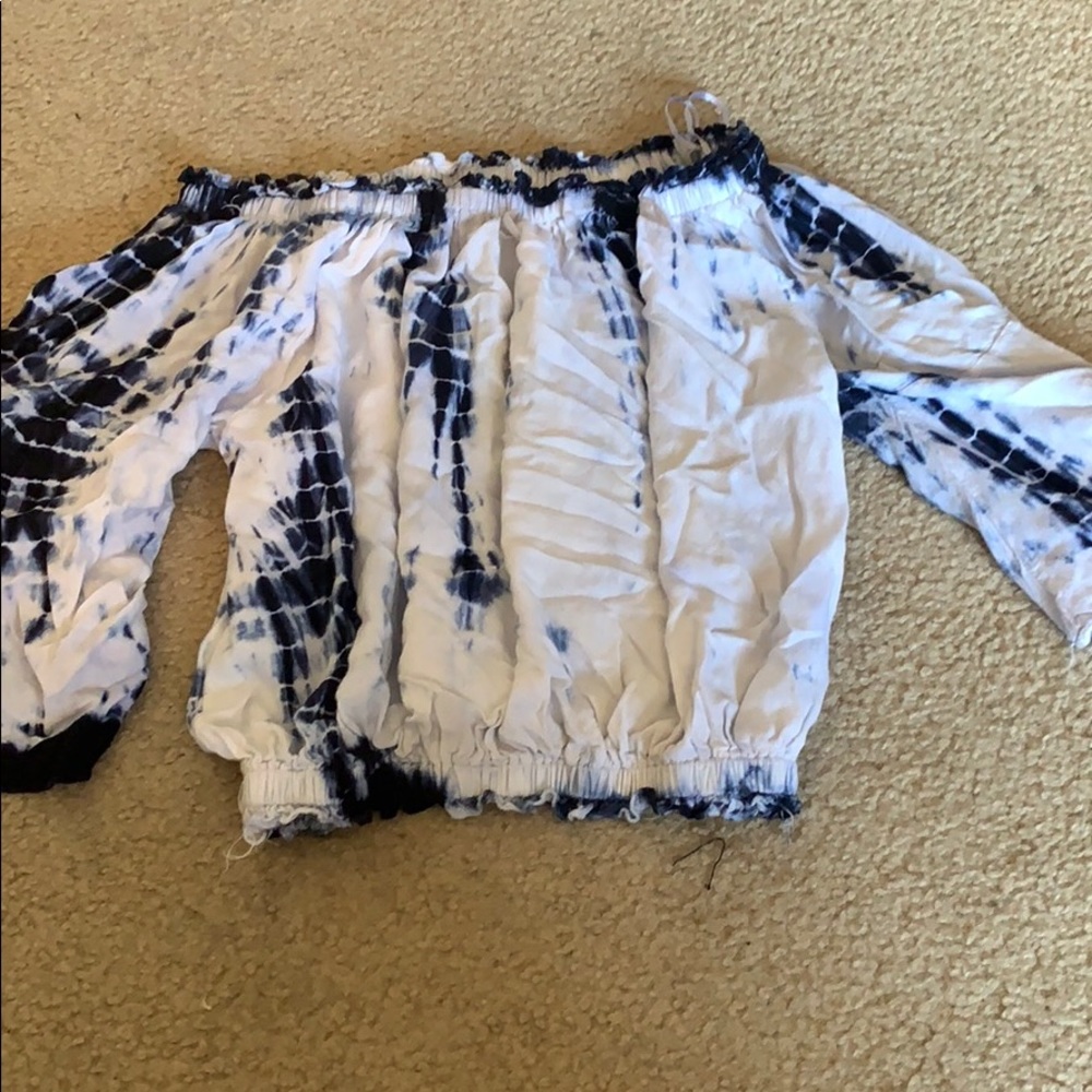 Tie Dye Off Shoulder Shirt